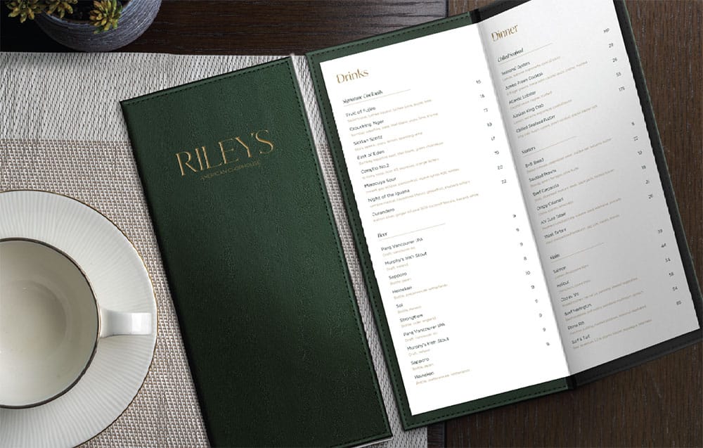 Riley's Fish & Steak website design