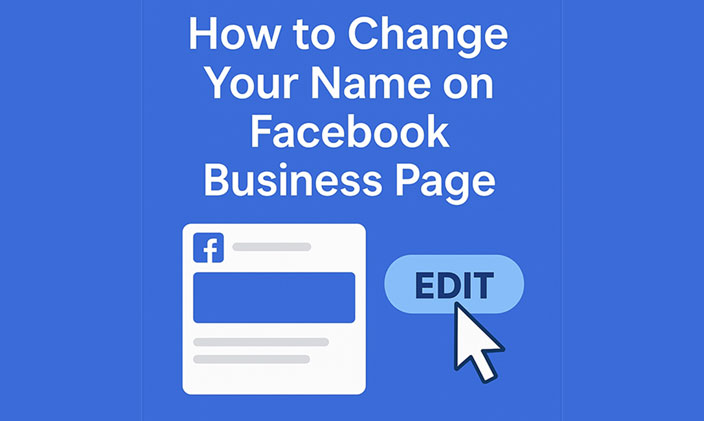 Editing a Facebook Business Page name in page settings