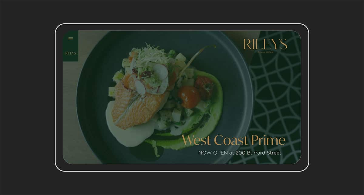 Riley's Fish & Steak website design